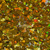Golden Laser Holographic Flakes Glitter - Gold Glitter
